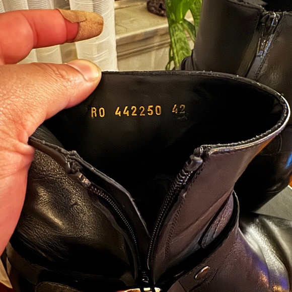 Saint Laurent Black Wyatt 60 Leather Harness Ankle Boots Mens Size 42 - Picture 7 of 9